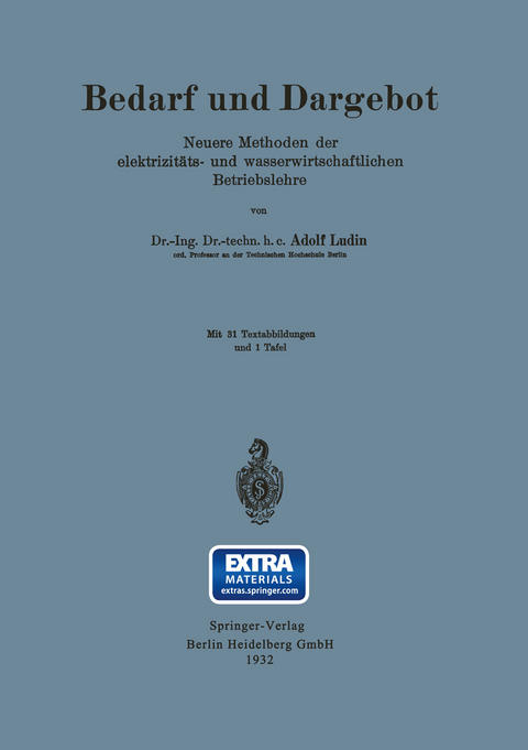 Bedarf und Dargebot - Adolf L&uuml;din