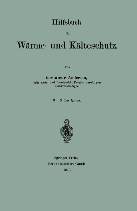 Hilfsbuch für Wärme- und Kälteschutz - Andreas Andersen