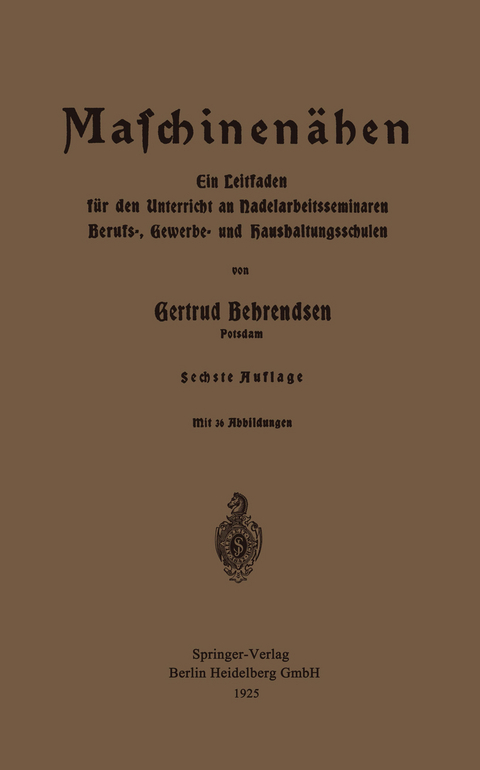 Maschinenn&auml;hen - Gertrud Behrendsen