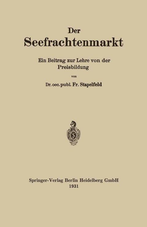 Der Seefrachtenmarkt - Fr Stapelfeld