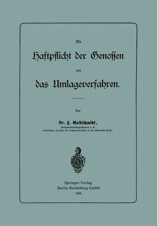 Die Haftpflicht der Genossen und das Umlageverfahren