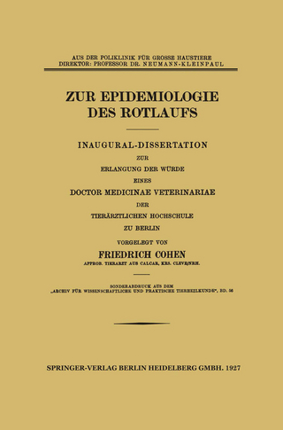 Zur Epidemiologie des Rotlaufs