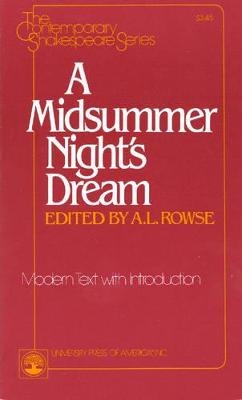 A Midsummer Night's Dream - A. L. Rowse