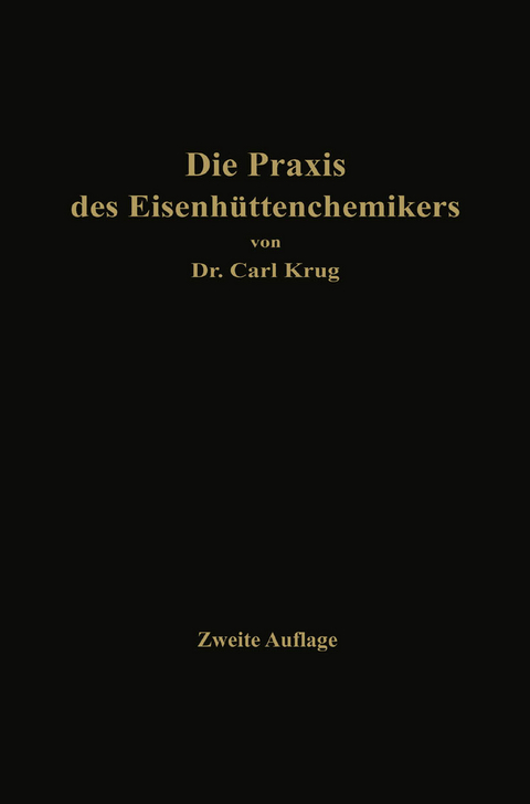 Die Praxis des Eisenh&uuml;ttenchemikers - Dr. Carl Krug