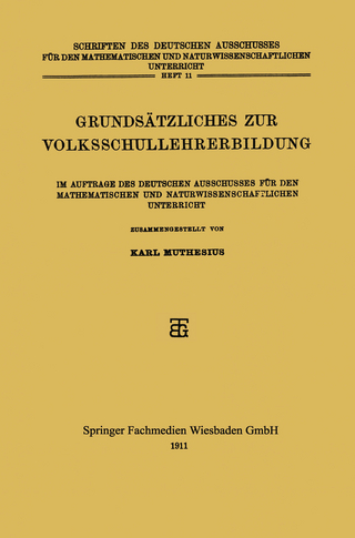 Grundsätzliches zur Volksschullehrerbildung