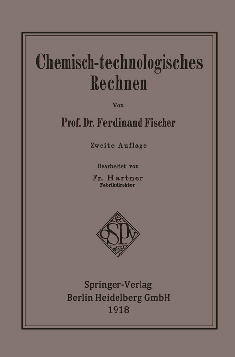 Chemisch-technologisches Rechnen - Ferdinand Fischer