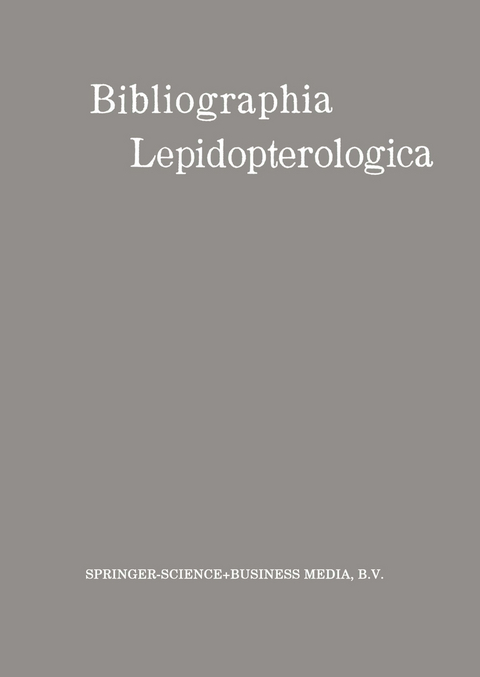 Bibliographia Lepidopterologica - Wilhelm Junk