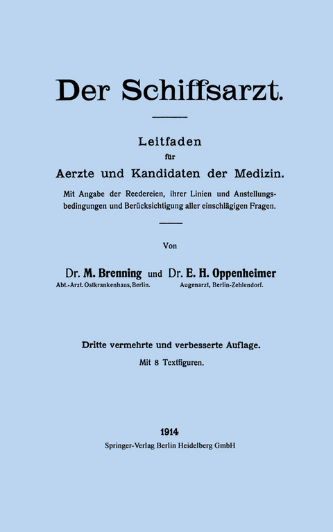 Der Schiffsarzt - Max Brenning, Henry Oppenheimer