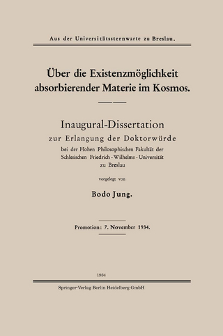 Über die Existenzmöglichkeit absorbierender Materie im Kosmos