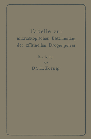 Tabelle zur mikroskopischen Bestimmung der offizinellen Drogenpulver