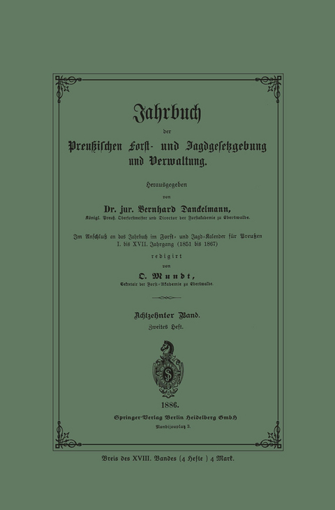 Jahrbuch der Preu&szlig;ischen Forst- und Jagdgesetzgebung und Verwaltung - 