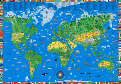 World kids wall map