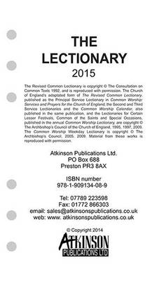 The Parson's Pocket Book' Loose Leaf Lectionary