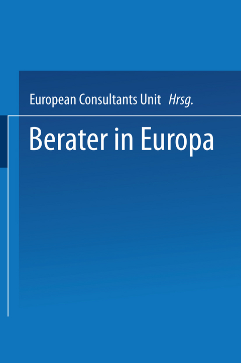 Berater in Europa -  E.C.U.European Consultants Unit