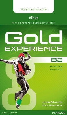Gold Experience B2 eText Student Access Card
