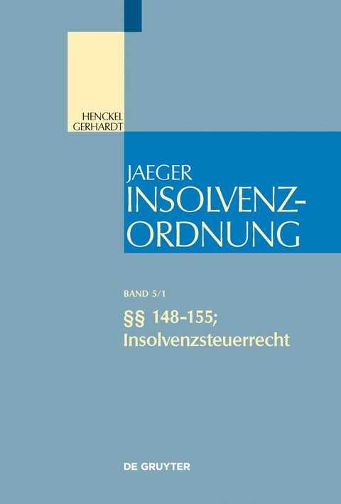 &sect;&sect; 148-155; Insolvenzsteuerrecht - 