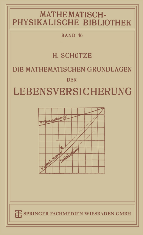 Die Mathematischen Grundlagen der Lebensversicherung - Hermann Sch&uuml;tze