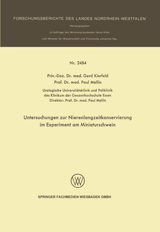 Untersuchungen zur Nierenlangzeitkonservierung im Experiment am Miniaturschwein