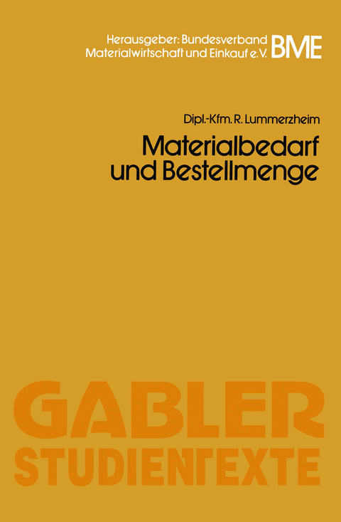Materialbedarf und Bestellmenge - Richard Lummerzheim