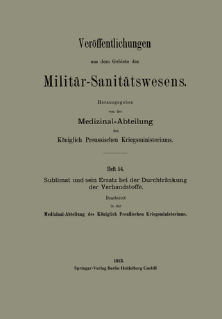 Sublimat und sein Ersatz bei der Durchtränkung der Verbandstoffe