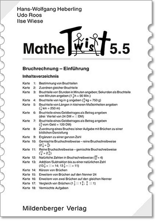 Mathetwist. Rechnen - Spannen - Kontrollieren / 5. Schuljahr. 6 Arbeitskartenprogramme mit jeweils 18 Karten