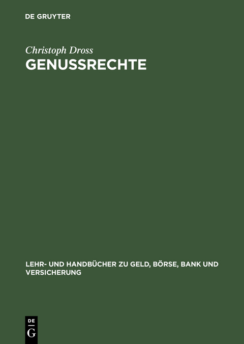 Genussrechte - Christoph Dross