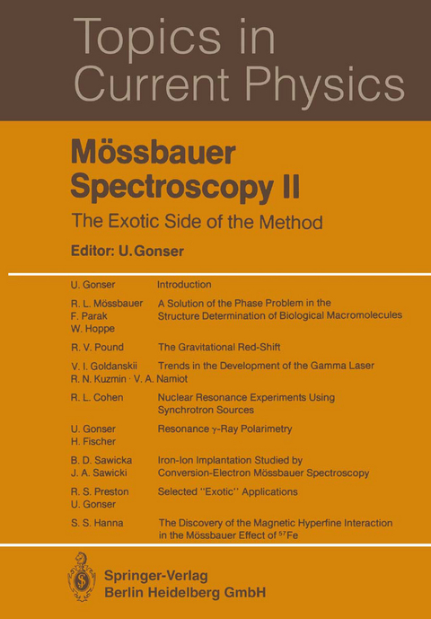 M&ouml;ssbauer Spectroscopy II - 