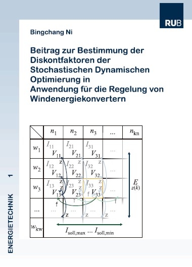 Beitrag zur Bestimmung der Diskontfaktoren der Stochasti-schen Dynamischen Optimierung in Anwendung f&uuml;r die Rege-lung von Windenergiekonvertern - Bingchang Ni