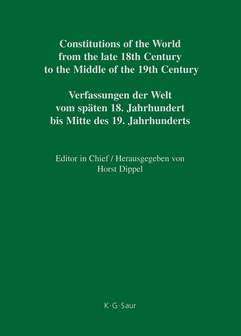 Constitutional Documents of Austria, Hungary and Liechtenstein 1791&ndash;1849 - 