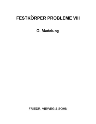 Festkorper Probleme VIII