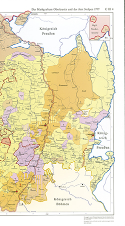 Das Markgraftum Oberlausitz und das Amt Stolpen 1777 1:200 000 mit Beiheft (C III 4)
