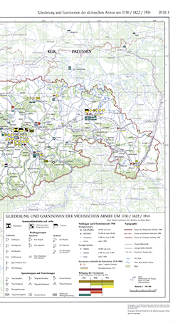 Gliederung und Garnisonen der sächsischen Armee 1:400 000 mit Beiheft (D III 3)