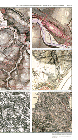 Die sächsische Landesaufnahme von 1780 bis 1825 (2 Kartenblätter) mit Beiheft (H 12.1 / H 12.2)