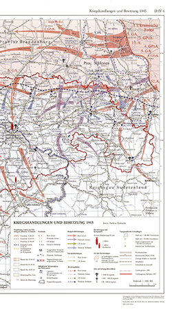 Kriegshandlungen und Besetzung 1945 1:400 000 mit Beiheft (D IV 6)