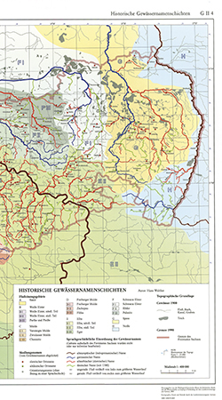 Historische Gewässernamenschichten 1:400 000 mit Beiheft (G II 4)