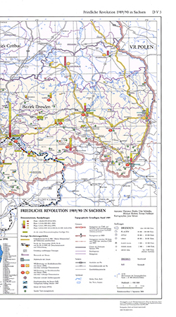 Friedliche Revolution 1989/90 in Sachsen 1:400 000 mit Beiheft ( D V 3)