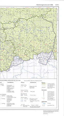 Kirchenorganisation um 1500 1:400 000 mit Beiheft (E II 1)