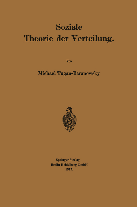 Soziale Theorie der Verteilung - Michael Tugan-Baranowsky