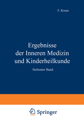 Ergebnisse der Inneren Medizin und Kinderheilkunde