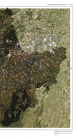 Satellitenbild Sachsen-Anhalt 1:400 000 mit Beiheft (A 2.3)
