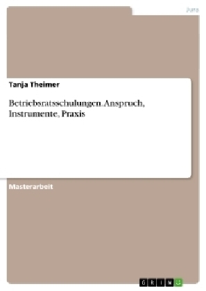 Betriebsratsschulungen. Anspruch, Instrumente, Praxis - Tanja Theimer