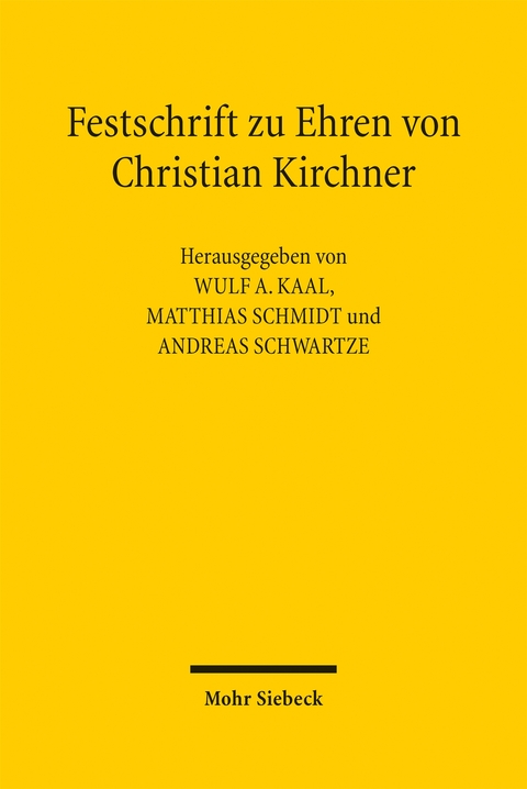Festschrift zu Ehren von Christian Kirchner - 