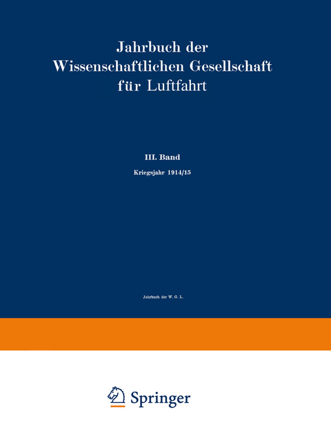 Jahrbuch der Wissenschaftlichen Gesellschaft f&uuml;r Luftfahrt -  Wissenschaftliche Gesellschaft f&uuml;r Luftfahrt