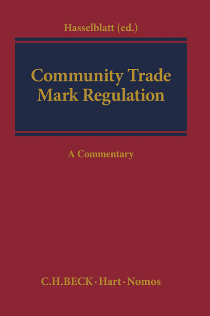 Community Trade Mark Regulation (EC) No 207/2009 - 