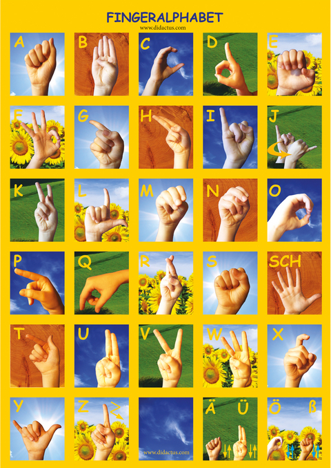 Fingeralphabet - Plakat - Carmen Schöll