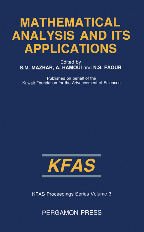 Mathematical Analysis and Its Applications - 