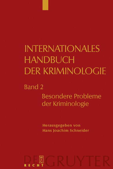 Besondere Probleme der Kriminologie - 