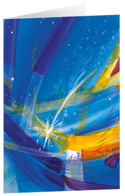 Weihnachten - Kunst-Faltkarten ohne Text (5 St&uuml;ck) - 