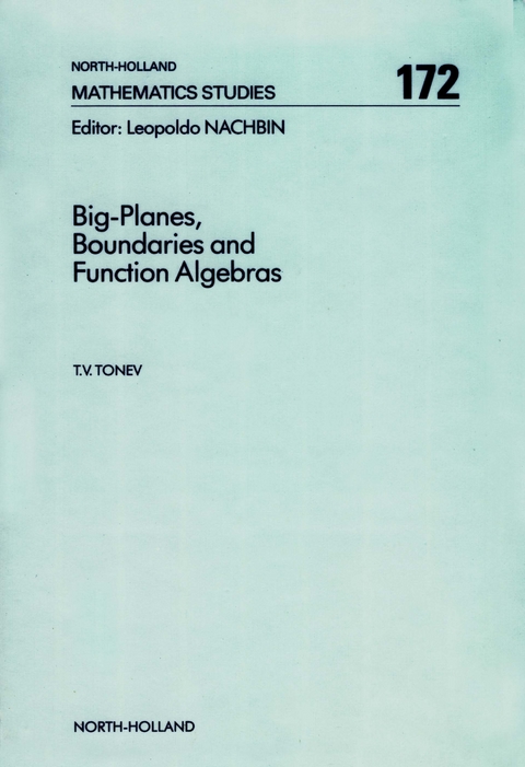 Big-Planes, Boundaries and Function Algebras -  T.V. Tonev