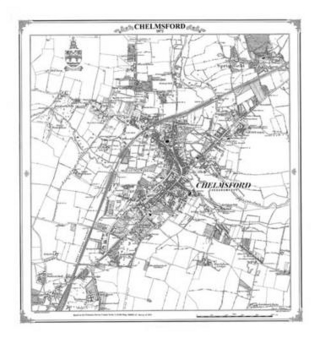 Chelmsford 1872 Heritage Cartography Victorian Town Map